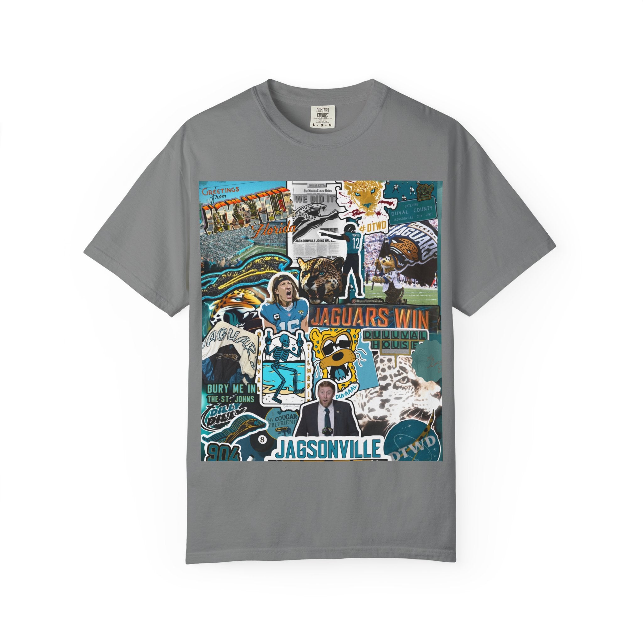 Jacksonville Jaguars Collage T-Shirt | Unisex JAX Football Graphic Tee