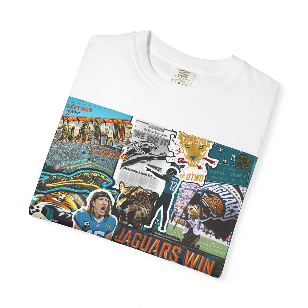 Jacksonville Jaguars Collage T-Shirt | Unisex JAX Football Graphic Tee
